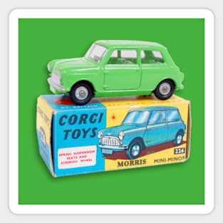 GREEN MORRIS MINOR TOY CAR Magnet